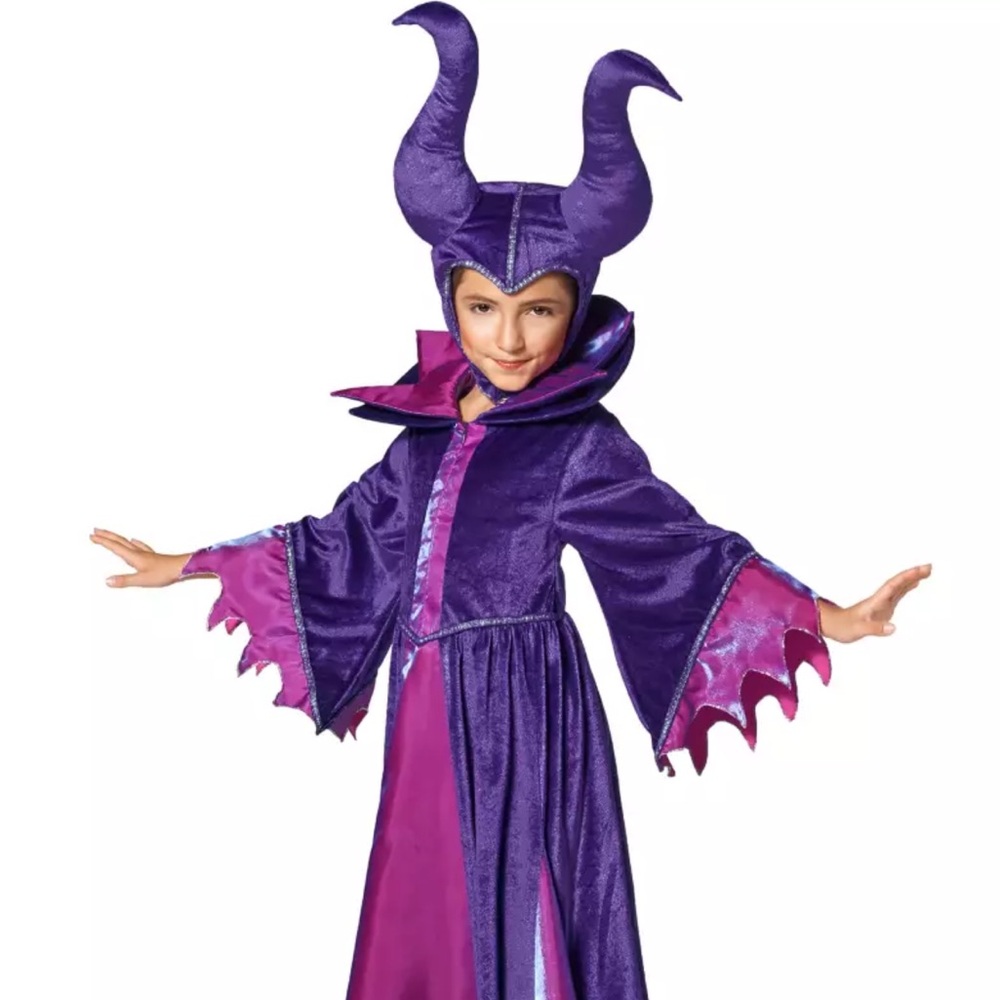 Purple Kids Maleficent Costume